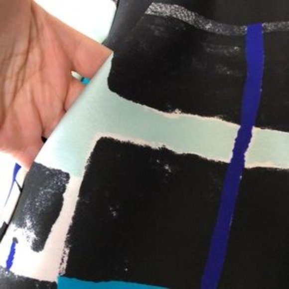 Lane Bryant Blue Geometric Circle Skirt w/Pockets - Picture 5 of 5